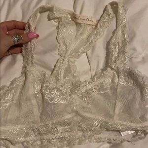 White lacy bralette
